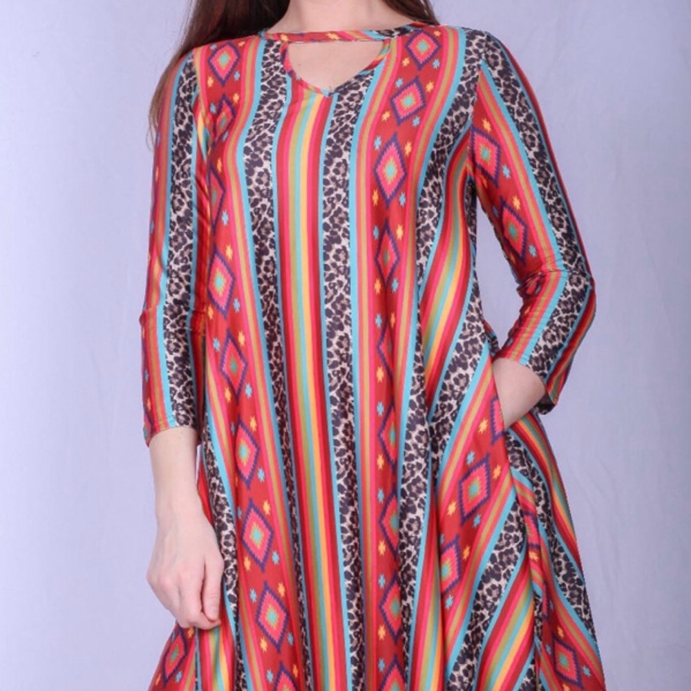 Cheetah serape dress